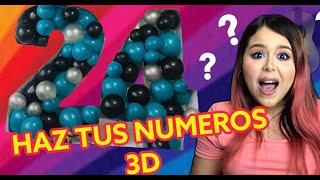 COMO HACER NÚMEROS 3D CON GLOBOS  Yuselen Valencia