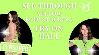 TRANSPARENT Bodystocking TRY ON Haul with Mirror View  Jean Marie Try On