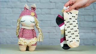 Sewing for beginners. How to make socks dolls from scratch. Tips & tricks DIY Tutorial