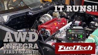 K24 AWD INTEGRA FUELTECH FIRST START