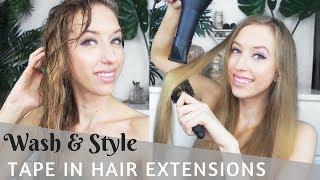 How to Wash and Style Tape in Hair Extensions