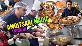 Best Punjabi Street Food at Amritsar Haveli Noida  Maharaja Veg Thali at Amritsar Haveli