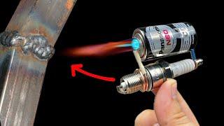 One old WELDER showed this way how to make a welding machine out of a spark plug