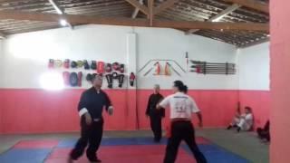 ASSOCIAÇÃO NAJA DE KUNG FU WU SHU RICARDO E RONALDO LUTANDO EXAME DE FAIXA PRETA