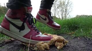 Nike Air Jordan food stomp trample birthday cake