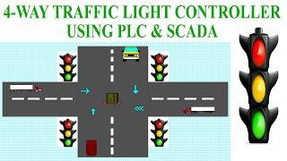 4 Way Traffic Light Controller Using PLC & SCADA  4-Way Traffic Light Sequence Using Ladder Logic