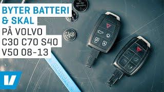 How to replace key case and battery on Volvo C30 C70 S40 V50 08-13