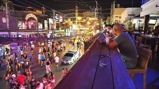 Patong main street at night