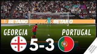 Penalty shootout  Georgia 5-3 Portugal  EURO 2024  Video game simulation