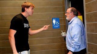 Switching Bathroom Signs Prank