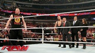 Brock Lesnar calls out Seth Rollins Raw January 19 2015