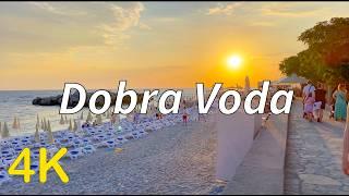 Dobra Voda Montenegro 4K Walking Tour - June 2024