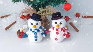 Crochet Amigurumi Snowman  - Crochet Christmas Ornaments  NHÀ LEN