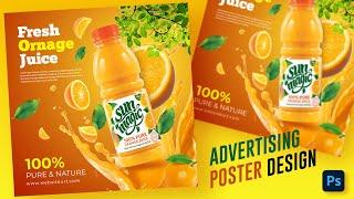 Photoshop CC Tutorial - Advertising Poster Design - Graphic Design