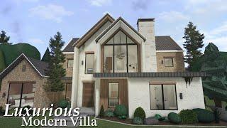 Bloxburg Modern Luxurious Villa  Speedbuild  Roblox Bloxburg