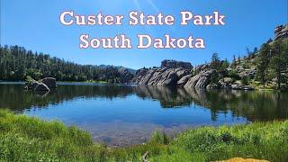 CUSTER STATE PARK SOUTH DAKOTA  NEEDLES HIGHWAY  SYLVAN LAKE  IRON MOUNTAIN ROAD  GAME LODGE