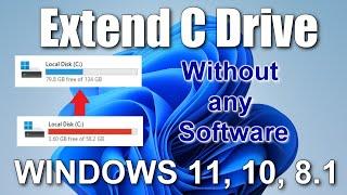 How to Extend C Drive in Windows 11108.1 Without any Software.Fix Extend Volume Option Greyed Out