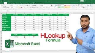 How to apply HLookup in Microsoft Excel  HLookup in MS Excel