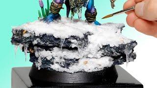 Learn how to CREATE incredible SNOW and ICE BASES in a very EASY way for your WARHAMMER minis