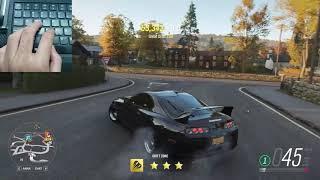 What drifting with a keyboard looks like in Forza Horizon 4