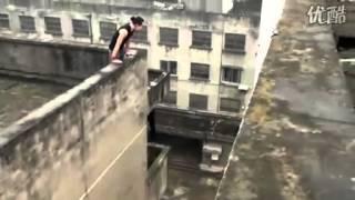 Epic Fail Thats why you never parkour in China