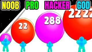 Puff Up Runner - NOOB vs PRO vs HACKER vs GOD