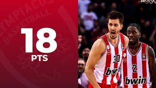 Filip Petrusev season--high 18 points  Olympiacos-Barcelona 80-82 OT Game 3