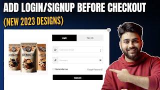 Easily Add LoginSignup Page Before Checkout