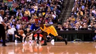 JR Smith Shoves Lance Stephenson Out Of Bounds - Knicks @ Pacers 11013