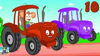 Ten Little Tractors Song & Cartoon Video For Kids