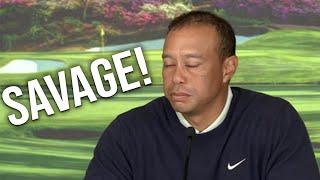 Tiger Destroys Reporter at Masters Press Conference