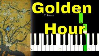 JVKE - golden hour  EASY Piano Tutorial. Synthesia  by L. Franco