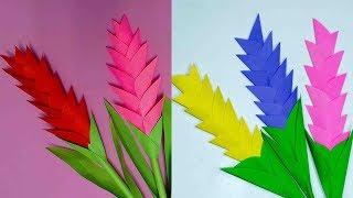 How to Make Heliconia Flower with Color Paper  DIY Paper Crafts