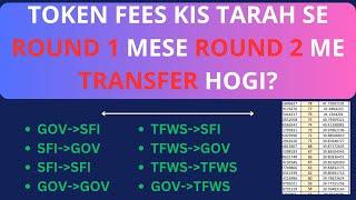 TOKEN FEES KIS TARAH SE ROUND 1 MESE ROUND 2 ME TRANSFER HOGI?