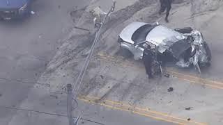 Police Chase Ends In Brutal Impact
