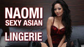 Naomi - Sexy Asian Vietnamese Model from Las Vegas - Red & Black Lingerie - Filmed by King of Print