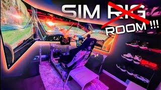 TRIPE SCREEN Sim Racing SETUP  ULTIMATE Man Cave Tour