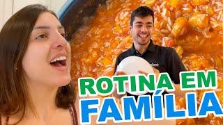 ROTINA DA TARDE EM FAMILIA - FIZ RISOTO DE CAMARÃO