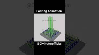 Footing Animation #shorts #civiltutor