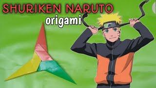 cara membuat shuriken Naruto dari Kertas origami  shuriken ninja