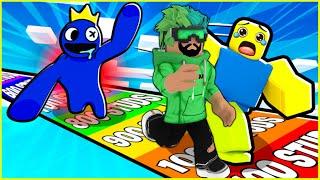 EN HIZLI KOŞAN BLUE KAÇAR  RAINBOW FRIENDS RACE ROBLOX  HAN KRAL EKİP