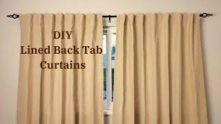 Sew Back Tab Curtains- Drapery Panels- DIY- Sewing Tutorial