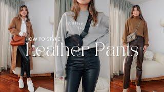 How To Style Leather Pants  The best faux leather pants & leggings Easy casual fall outfit ideas