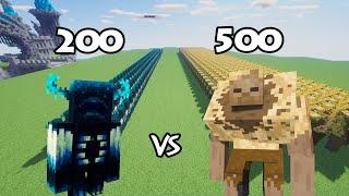 200 Wardens Vs 500 Mutant Husks  Minecraft