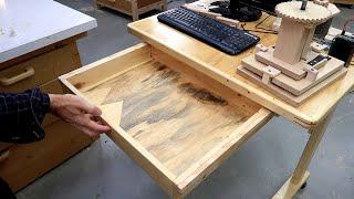 Drawer for a table making wooden slides glide well