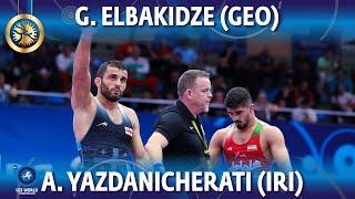 Giorgi Elbakidze GEO vs Amirmohammad Yazdanicherati IRI - Final  U23 World Championships 2022