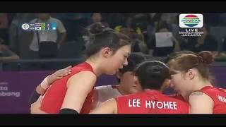 VOLLEYBALL GIRL ASIAN GAMES 2018 SEMI FINAL THAILAND VS KOREA
