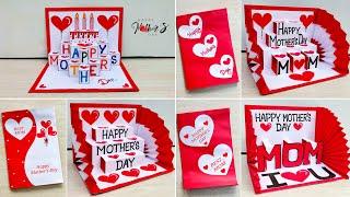 DIY 4 Happy Mothers Day greeting card  Mothers Day 3D pop up card  How to make mothers day card