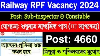 Rpf new vacancy 2024. Railway rpf constablesi recruitment 2024