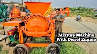 Concrete Mixture Machine With Diesel Engine - Half Bag Concrete Mixer #concretemixer #pakistan